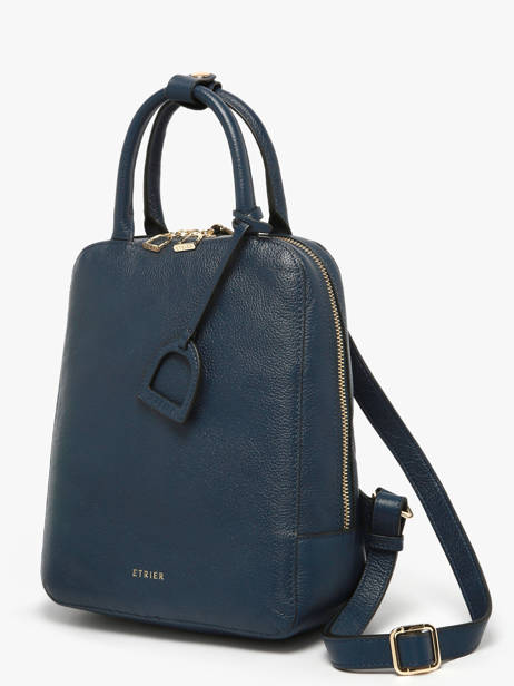 Rugzak Tradition Leder Etrier Blauw tradition ETRAB37S ander zicht 2
